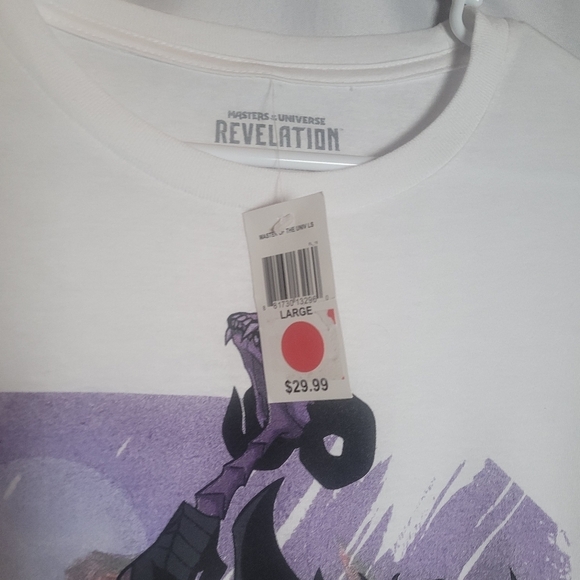 NWT Masters of the Universe Revelation Skeletor White Long Sleeve Shirt Size L - Picture 3 of 9